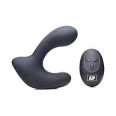 Alpha Pro 10X P-Pulse Taint Tapping Prostate Silicone Rechargeable Vibrator with Remote Control - Black